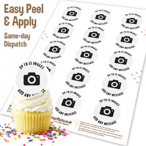 Custom Edible Cupcake Toppers Printed by EatYourPhoto