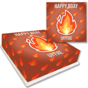 Fire Emoji Birthday Cake Delivered UK
