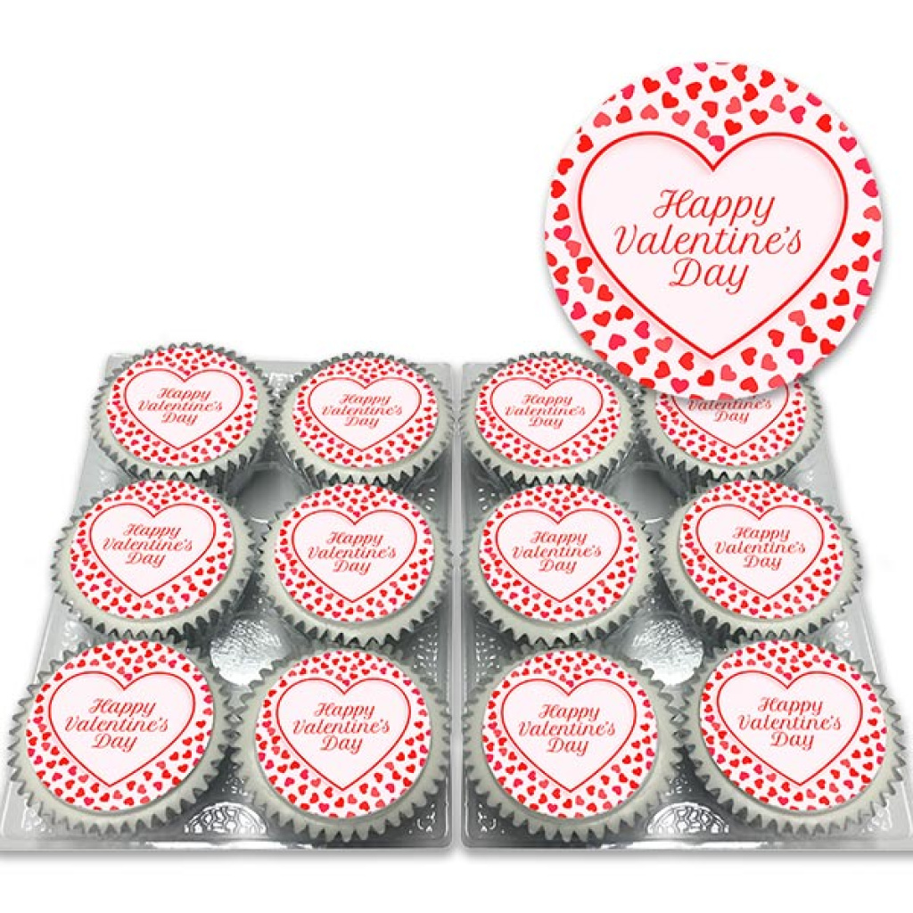 Valentines Hearts Cupcakes Image