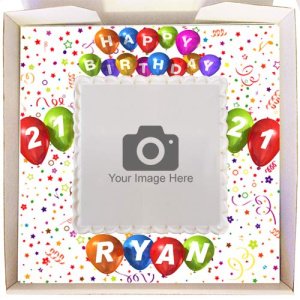 happy birthday balloons frame