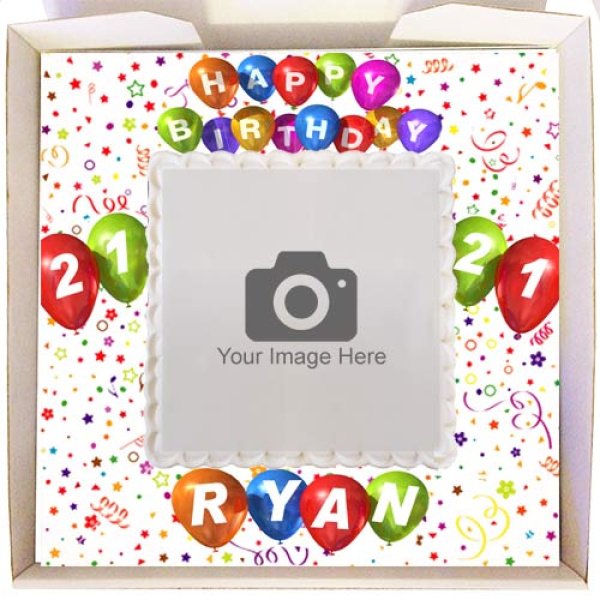happy birthday balloons frame