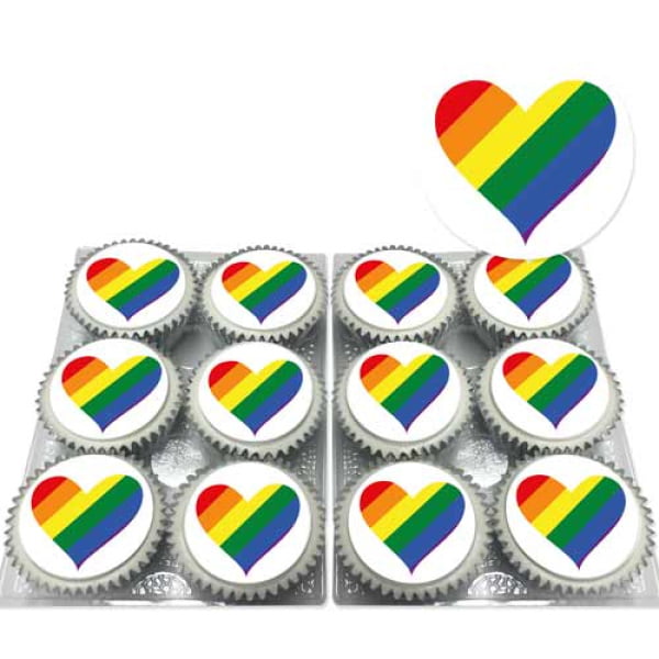 rainbow heart cupcakes