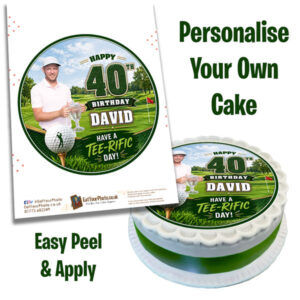 Golfer-Edible-Photoon-Cake-Round